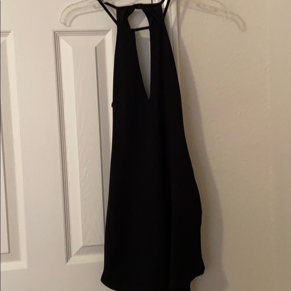 Black mini open dress